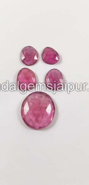 Rubellite Rose Cut Slices